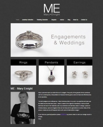 Mary Enright Website screen shot